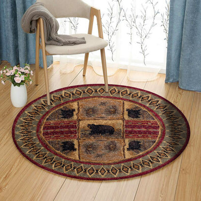 Native Bear HM030939TM Round Area Rug