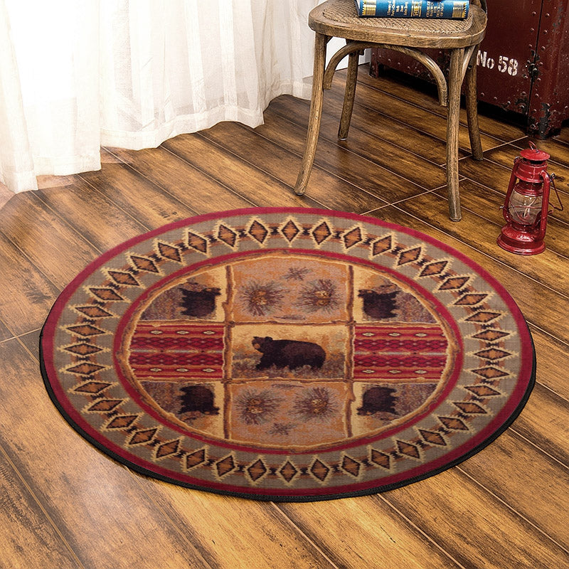 Native Bear HM030939TM Round Area Rug