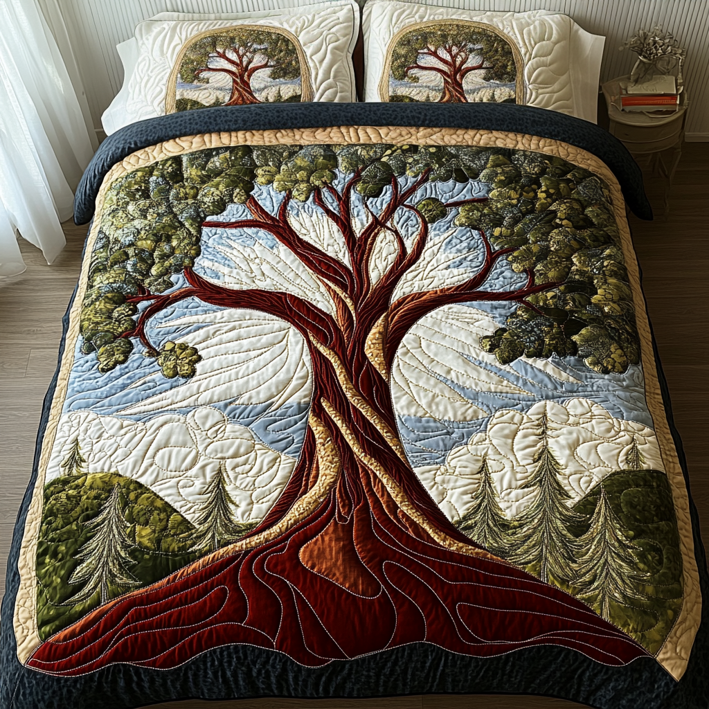 Tree Of Life Quilted Bedding Set NCU0VT73