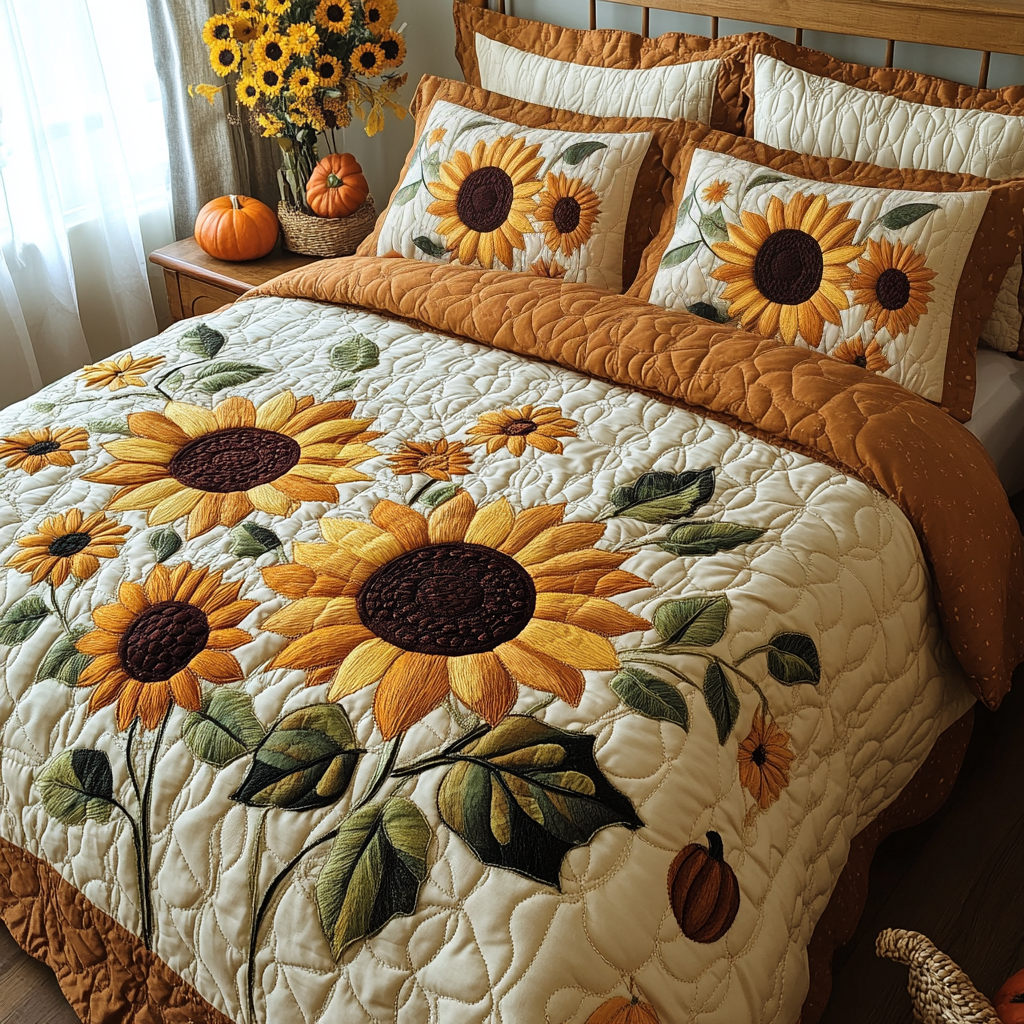 Nature Glow Quilted Bedding Set NCU0DV2051