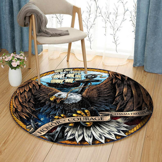 Navy Eagle CLA1410057RR Round Area Rug