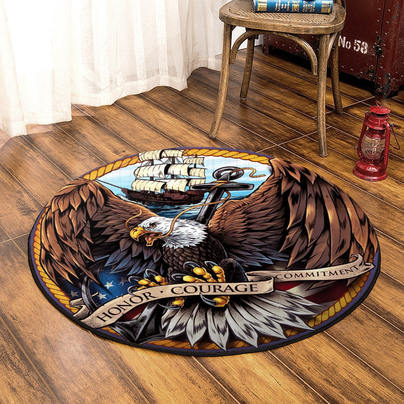 Navy Eagle CLA1410057RR Round Area Rug