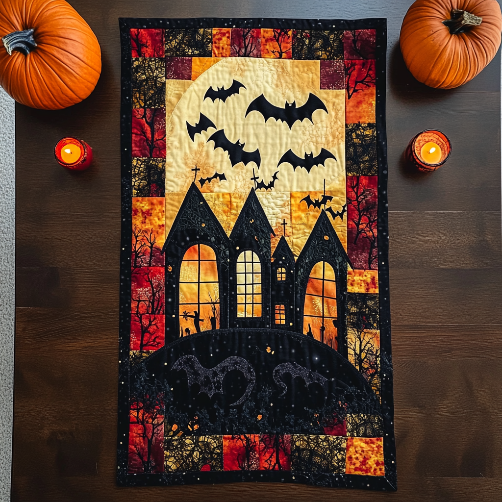 Nightmare Castle Quilted Table Runner NCU0DV467