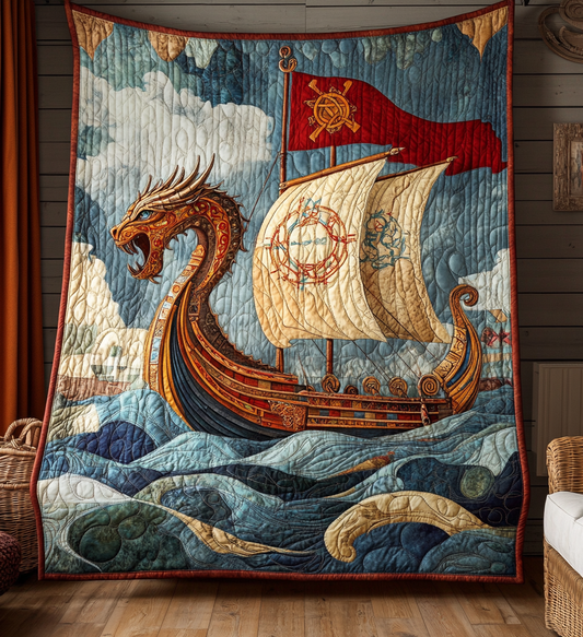 Nordic Dragon Quilted Blanket NCU0DV912