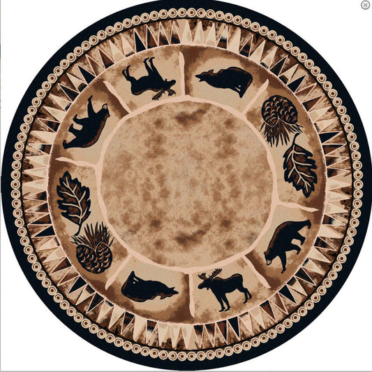 Northern Wildlife CLM3009119TM Round Area Rug