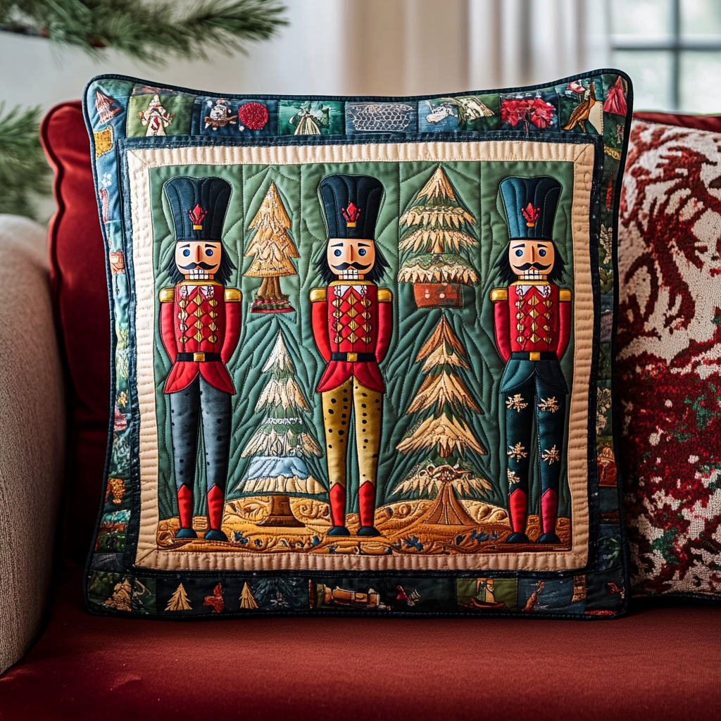 Nostalgic Nutcracker Quilted Pillow Case NCU0TL1613