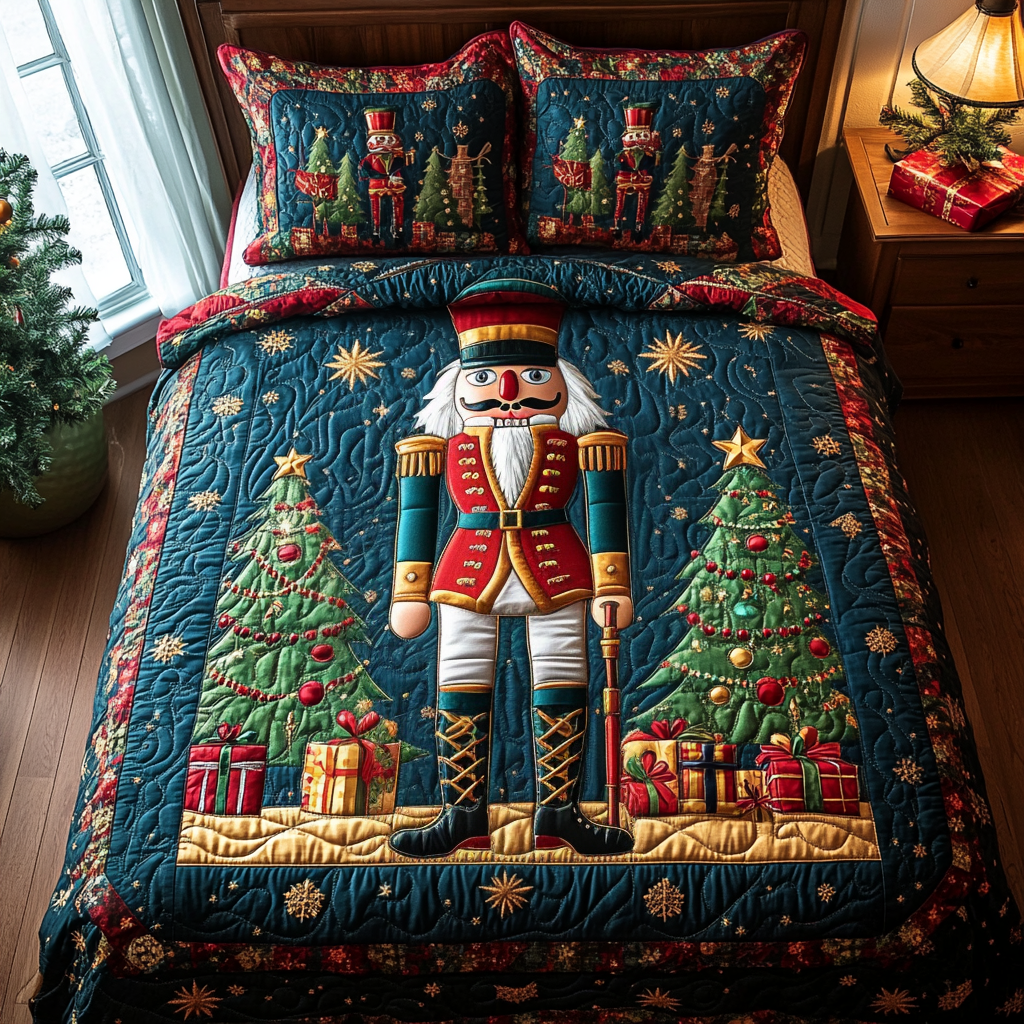 Nutcracker Wonderland Quilted Bedding Set NCU0DV1753