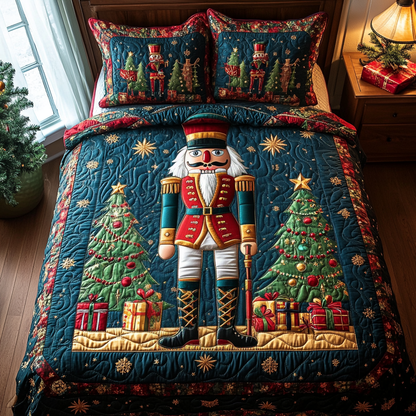 Nutcracker Wonderland Quilted Bedding Set NCU0DV1753