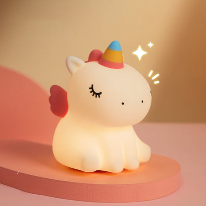 Unicorn Night Light LED Squishy Tap Lamp Best Gift for Baby and Girl