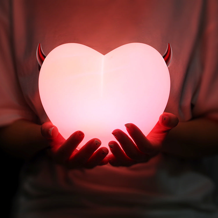 Halloween Devil Heart LED Night Light - Perfect Gift for Kids and Girls