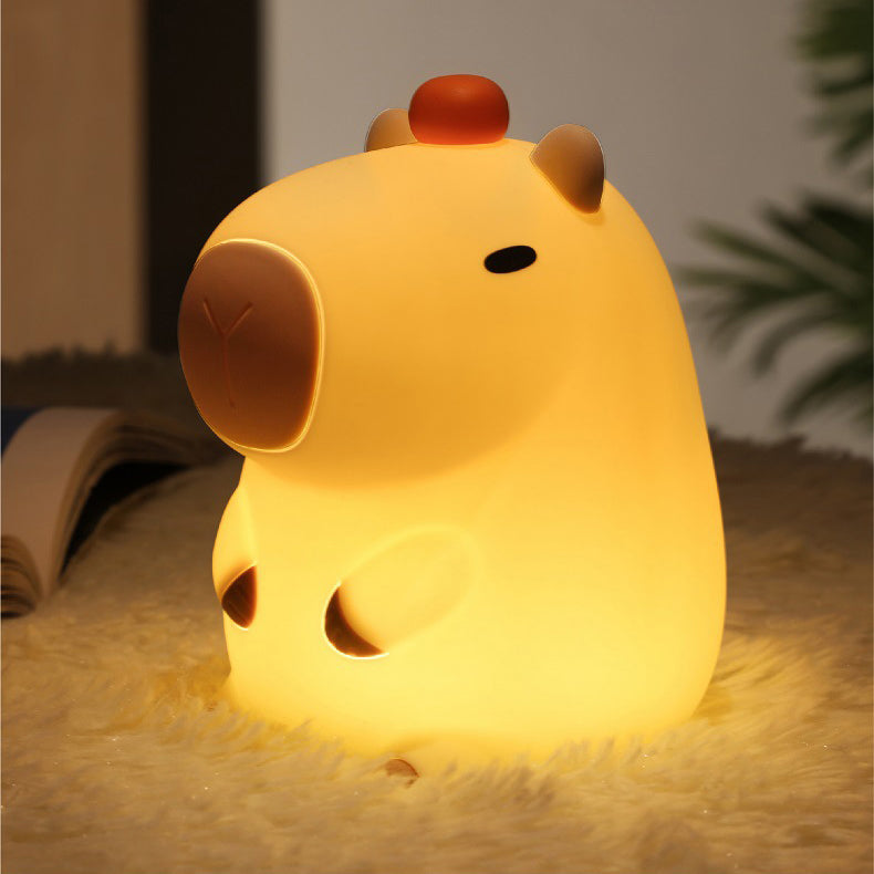 Capybara Squishy Silicone LED Night Light - Perfect Gift for Kids and Girls