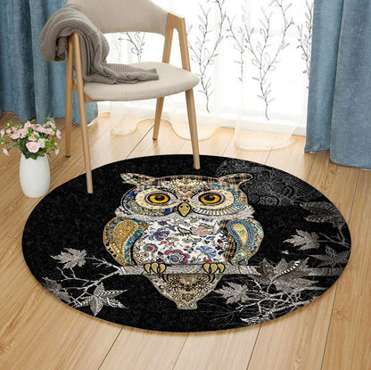 Owl HT310730A Round Area Rug