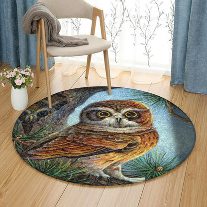 Owl TT060814 Round Area Rug