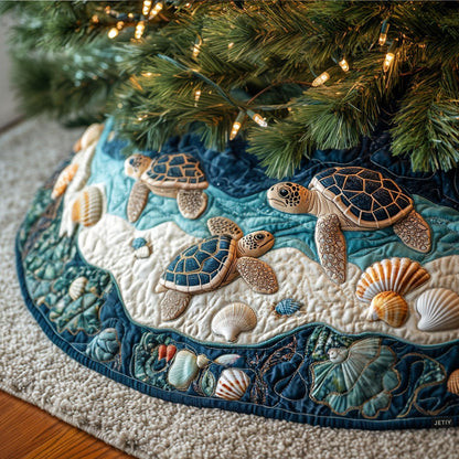 Turtle Christmas Quilted Tree Skirt NCU0VT72