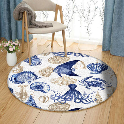 Ocean QN090862 Round Area Rug