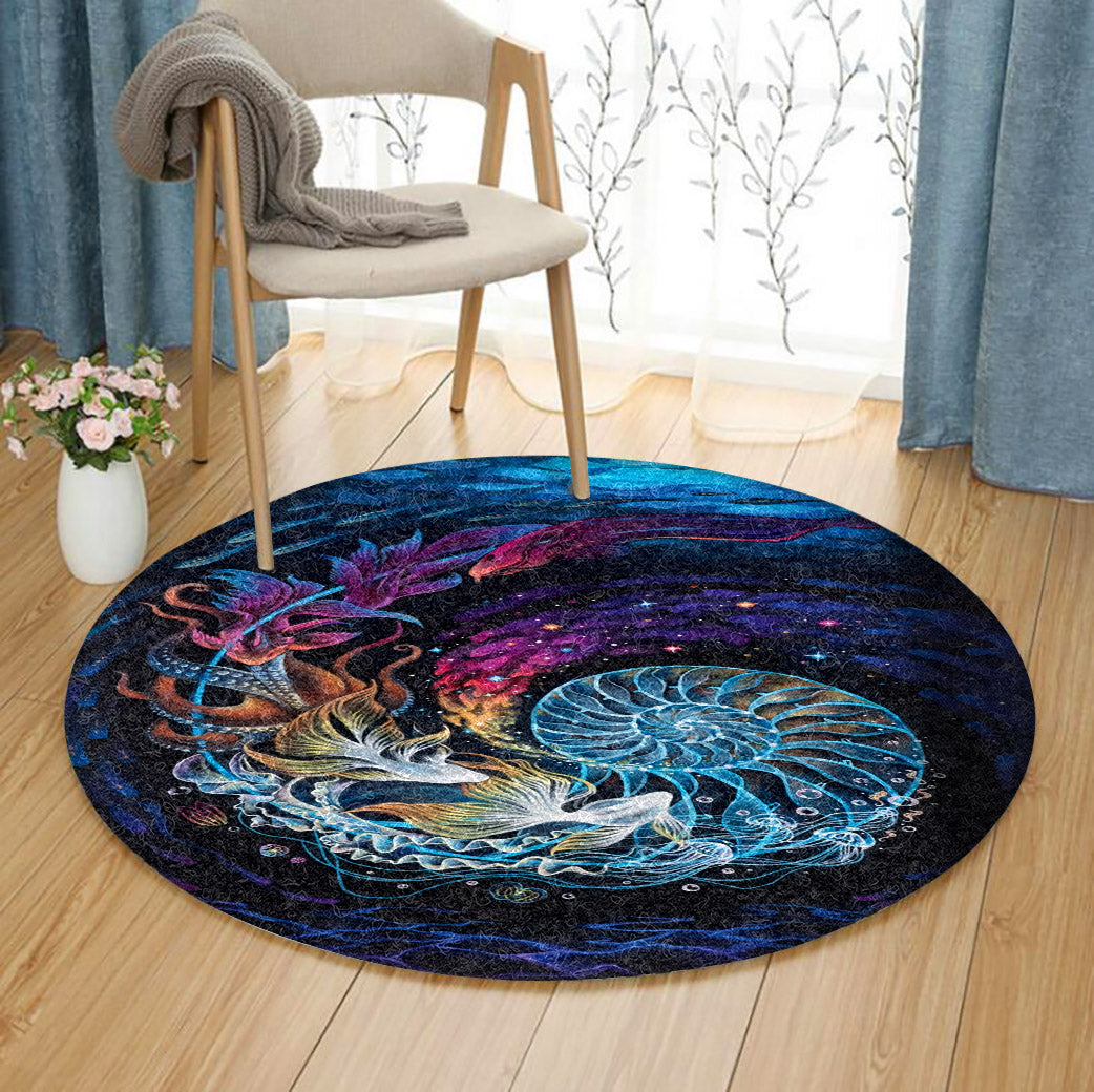 Ocean Song VD1910061RR Round Area Rug