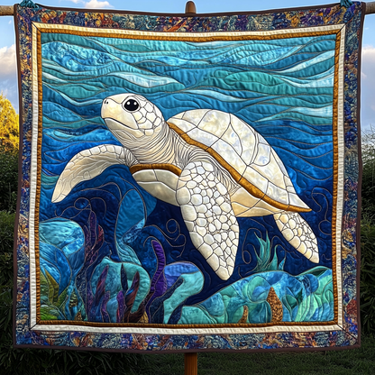 Ocean Explorer Turtle Quilted Blanket NCU0DK1718