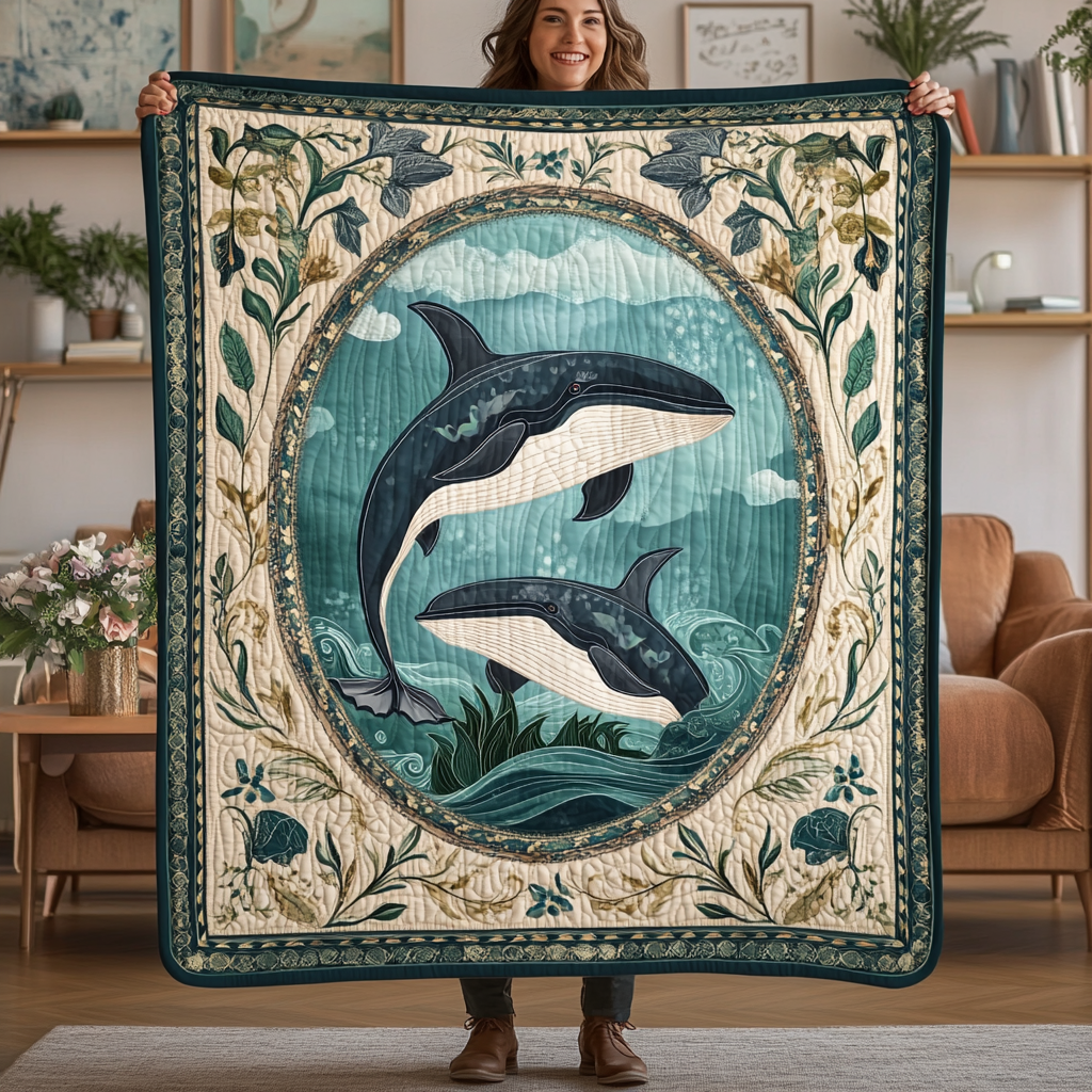 Ocean Life Quilted Blanket NCU0TL2456