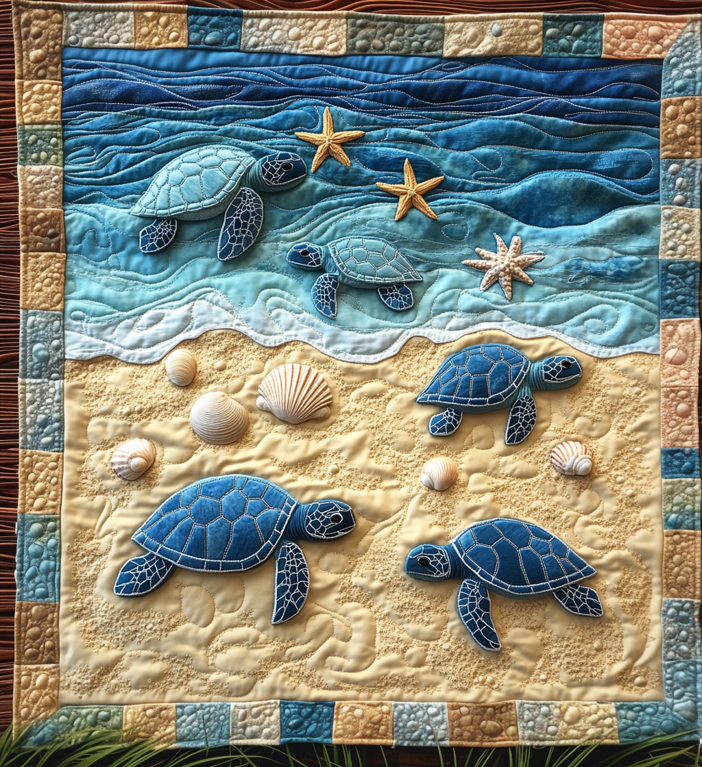 Ocean Shore Quilted Blanket NCU0DV2256