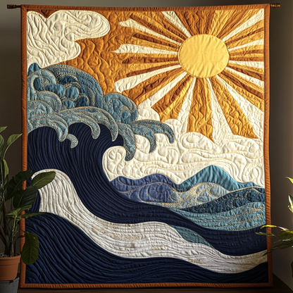 Ocean Sunrise Quilted Blanket NCU0VL706