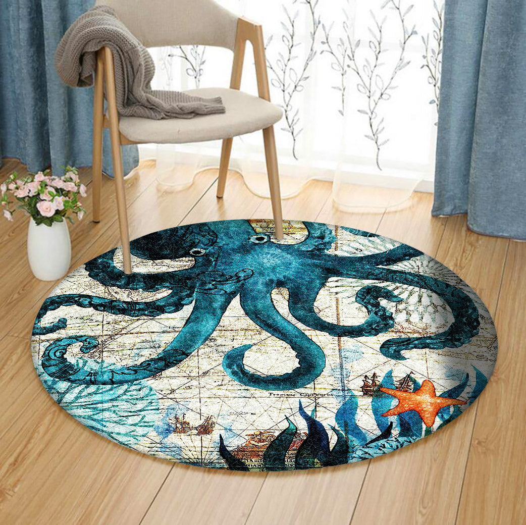 Octopus CL260724MD Round Area Rug