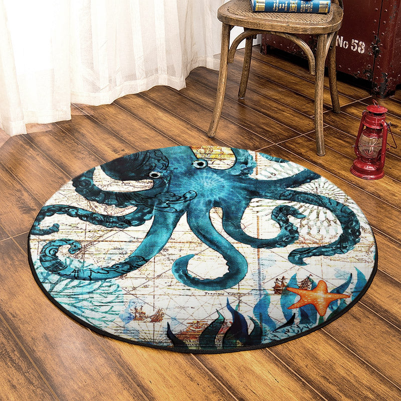 Octopus CL260724MD Round Area Rug