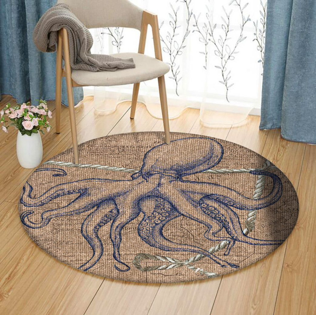 Octopus HN060954RR Round Area Rug