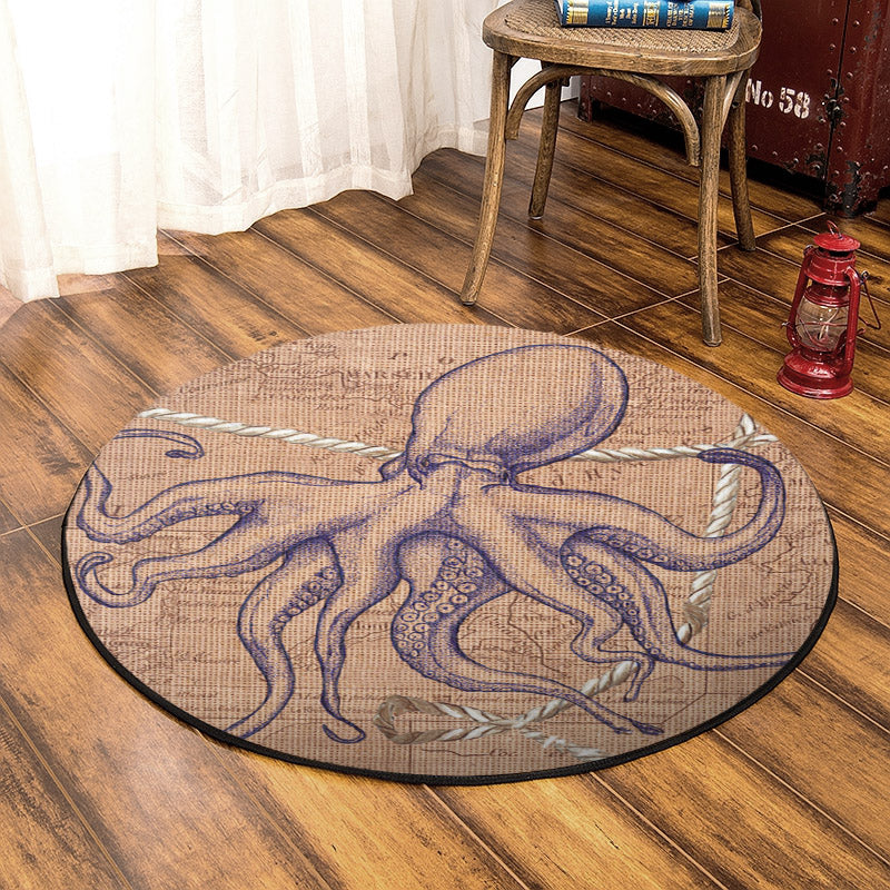 Octopus HN060954RR Round Area Rug