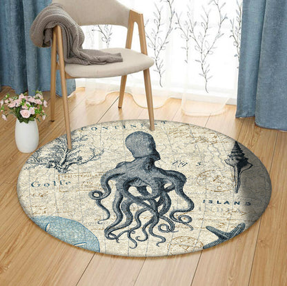 Octopus QN120809PT Round Area Rug