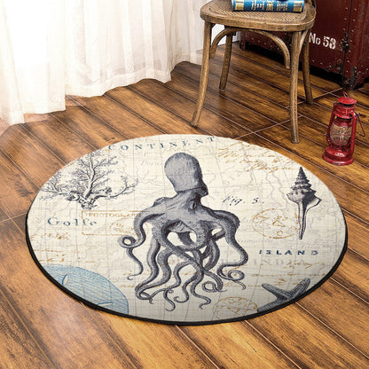 Octopus QN120809PT Round Area Rug