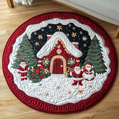 Ornament Oasis Quilted Round Mat NCU0DK1300