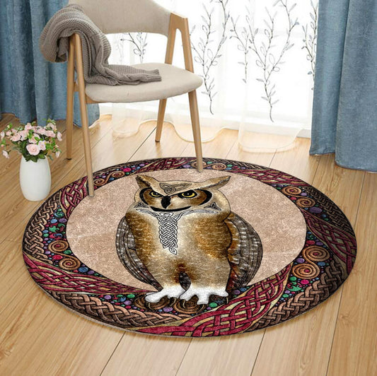 Owl BL240837C Round Area Rug