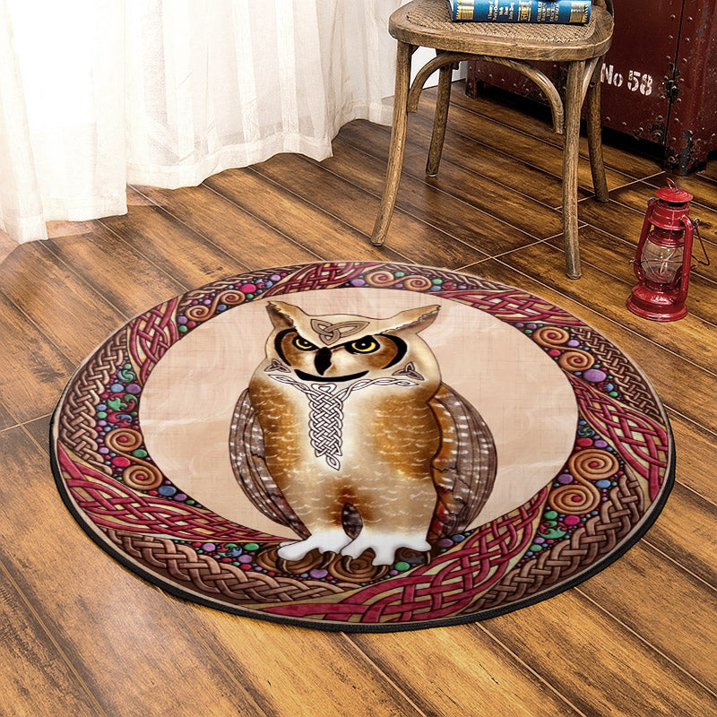 Owl BL240837C Round Area Rug