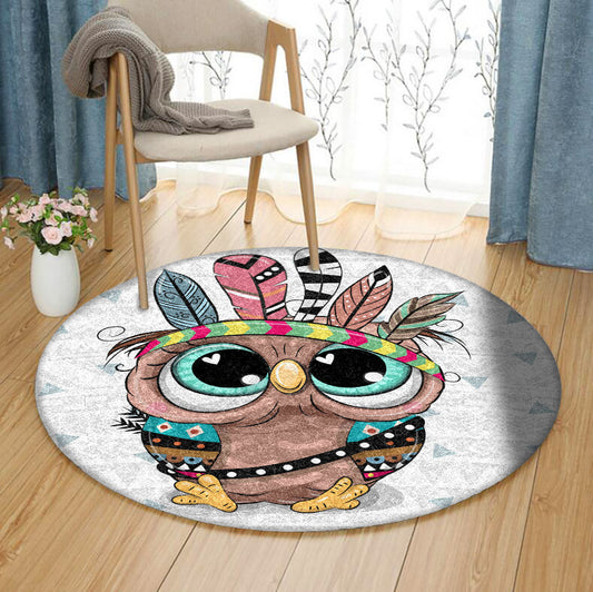 Owl CLA150809RR Round Area Rug