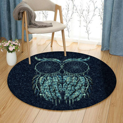 Owl Dream Catcher QN070818 Round Area Rug