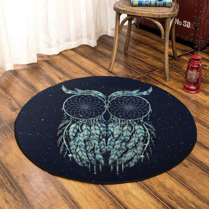 Owl Dream Catcher QN070818 Round Area Rug