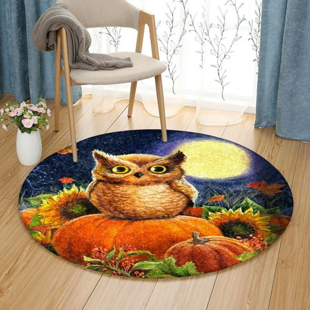 Owl HM080831 Round Area Rug