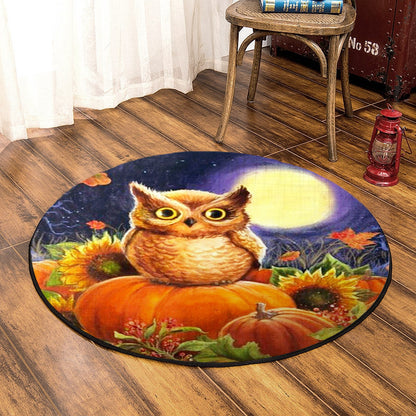 Owl HM080831 Round Area Rug