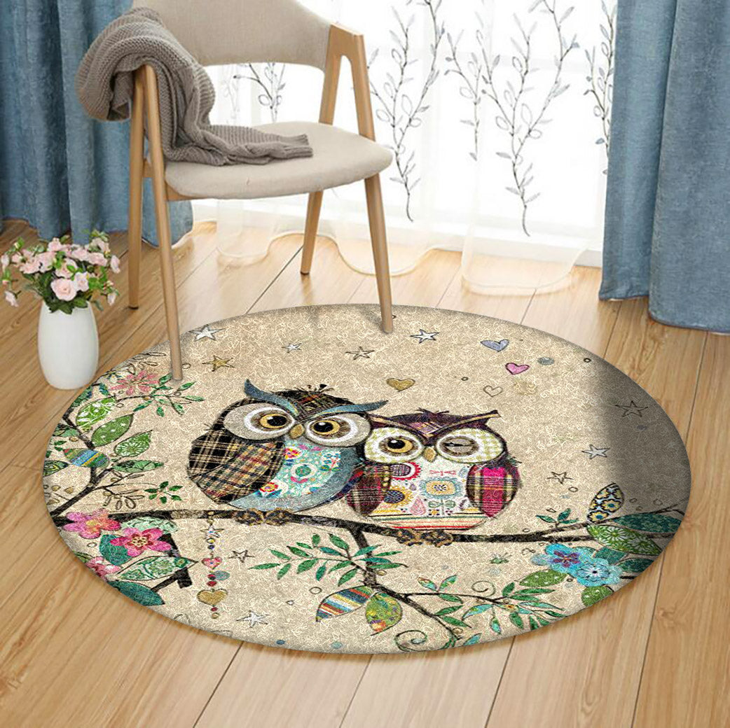 Owl HM170933TM Round Area Rug