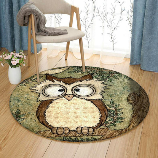 Owl HM170938TM Round Area Rug