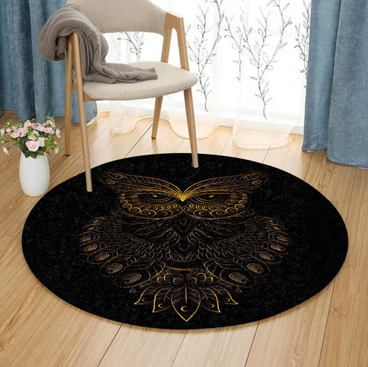 Owl HM310704A Round Area Rug