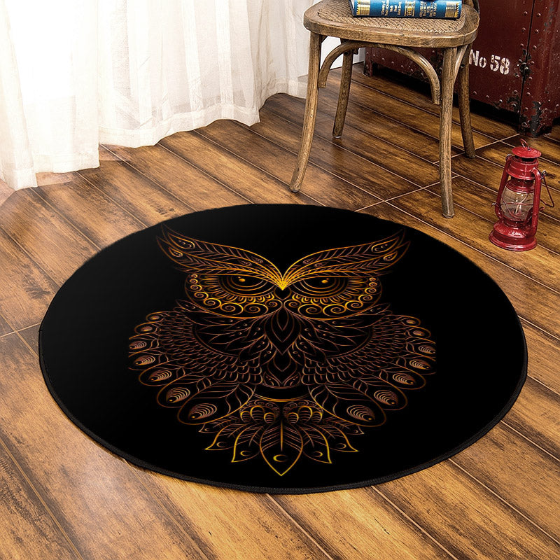 Owl HM310704A Round Area Rug