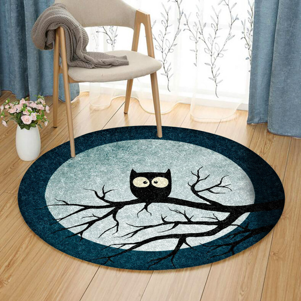 Owl HT080832 Round Area Rug