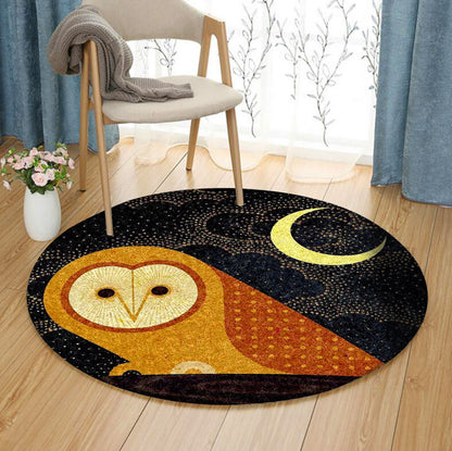 Owl HT080833 Round Area Rug