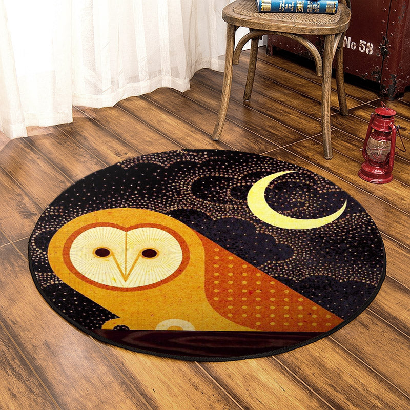 Owl HT080833 Round Area Rug