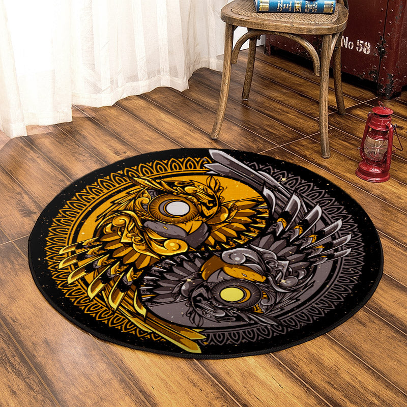 Owl QN020821A Round Area Rug