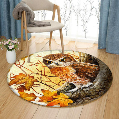 Owl TN310706A Round Area Rug