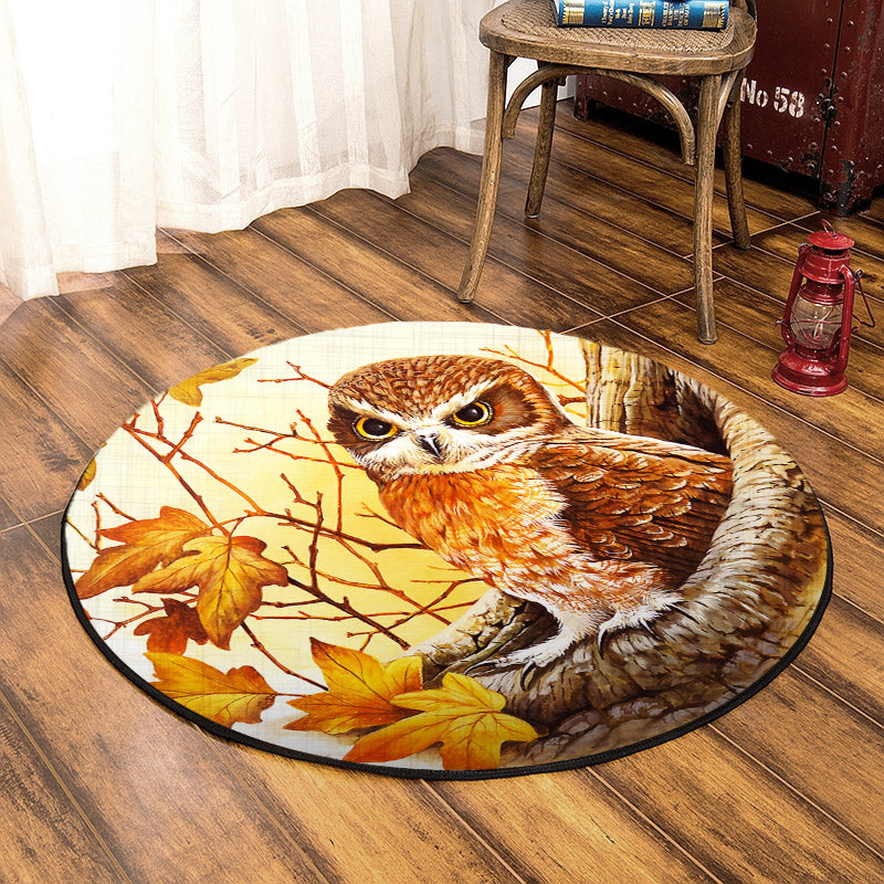 Owl TN310706A Round Area Rug