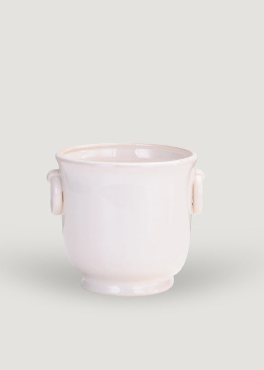 Ceramic Cache Pot in Cream - 6"