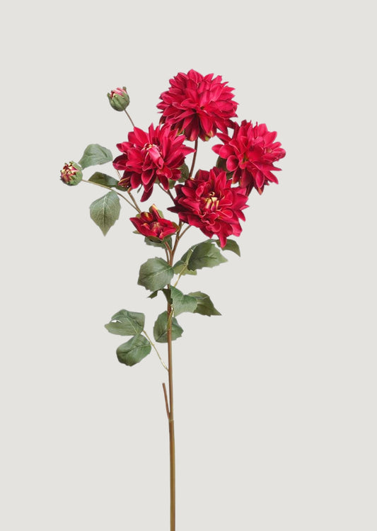 Fuchsia Artificial Dahlia Flower Spray - 31"